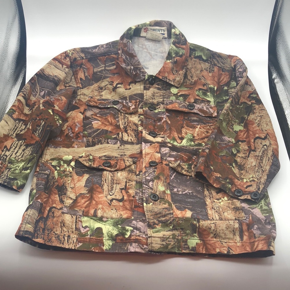 Brents Outdoors Boys Camo Button Up Jacket